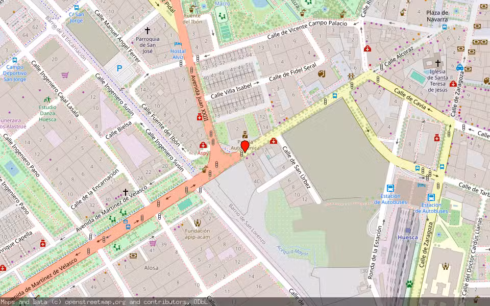 Mapa de Subasta Inmueble (Solar) en Huesca