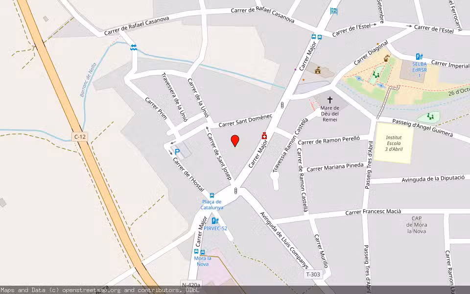 Mapa de Subasta Inmueble (Vivienda) en Mora La Nova, Tarragona