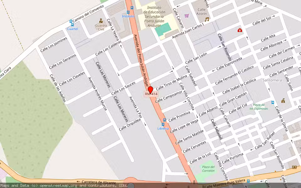 Mapa de Subasta Inmueble (Local comercial) en Santomera, Murcia