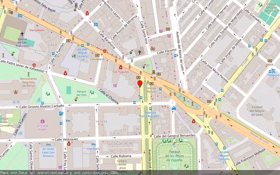 Mapa de Subasta Inmueble (Vivienda) en Leon, León
