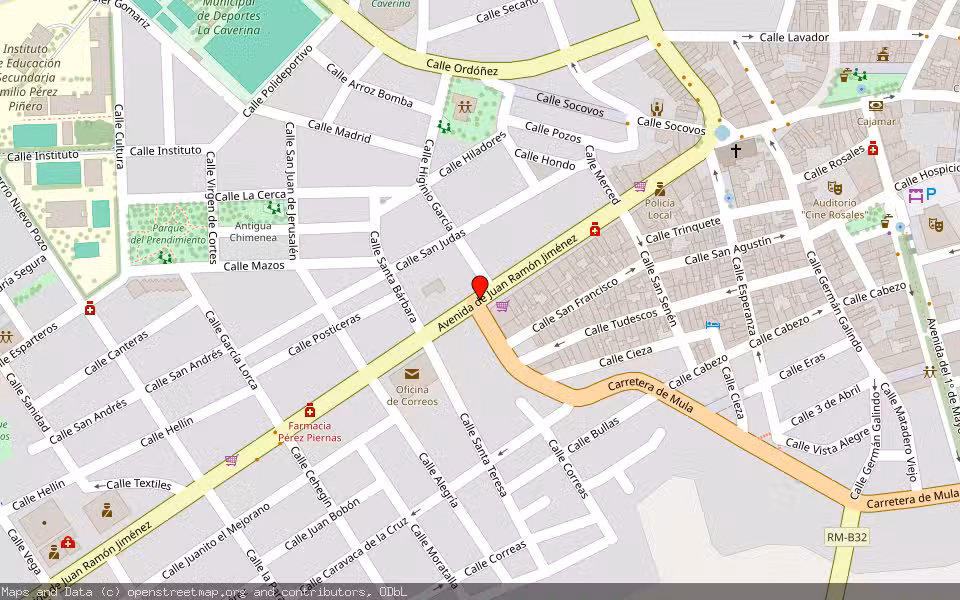 Mapa de Subasta Inmueble (Nave industrial) en Cehegín, Murcia