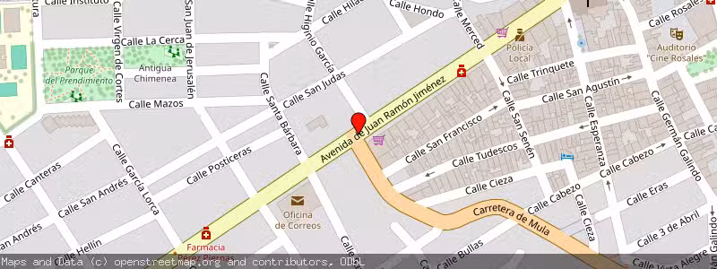 Mapa de Subasta de Inmueble (Nave industrial) en Cehegín, Murcia 
