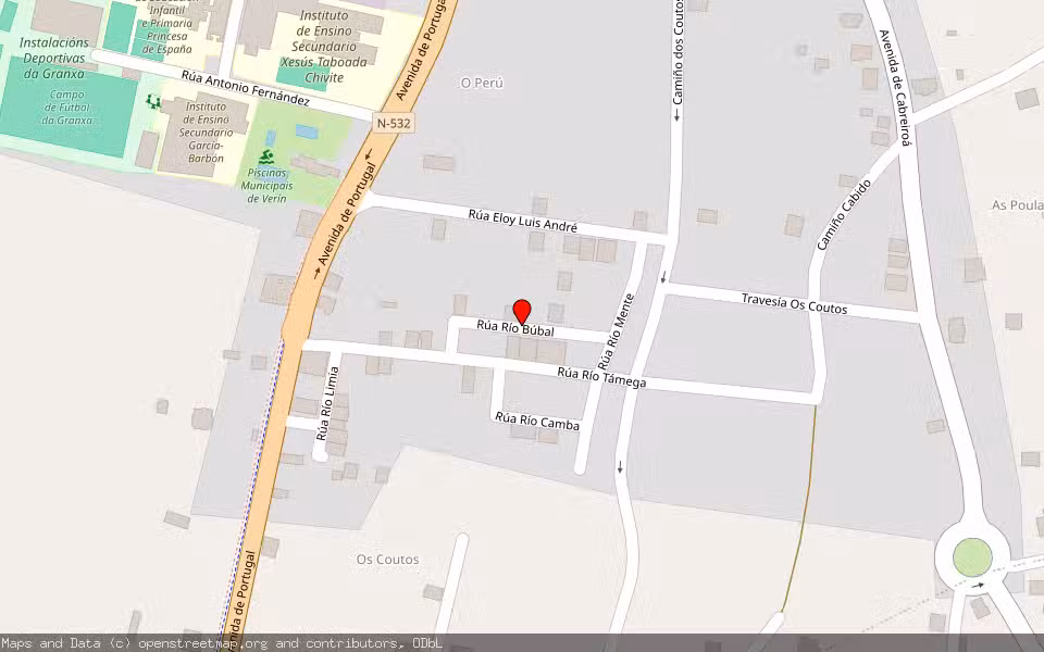 Mapa de Subasta Inmueble (Garaje) en Verin, Ourense