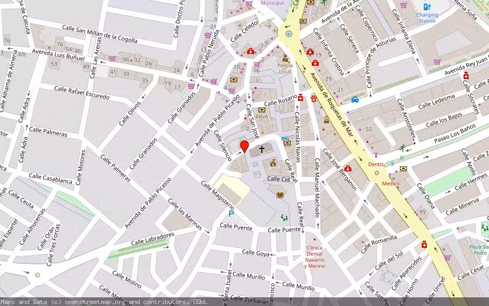 Mapa de Subasta Inmueble (Local comercial) en Roquetas De Mar, Almería