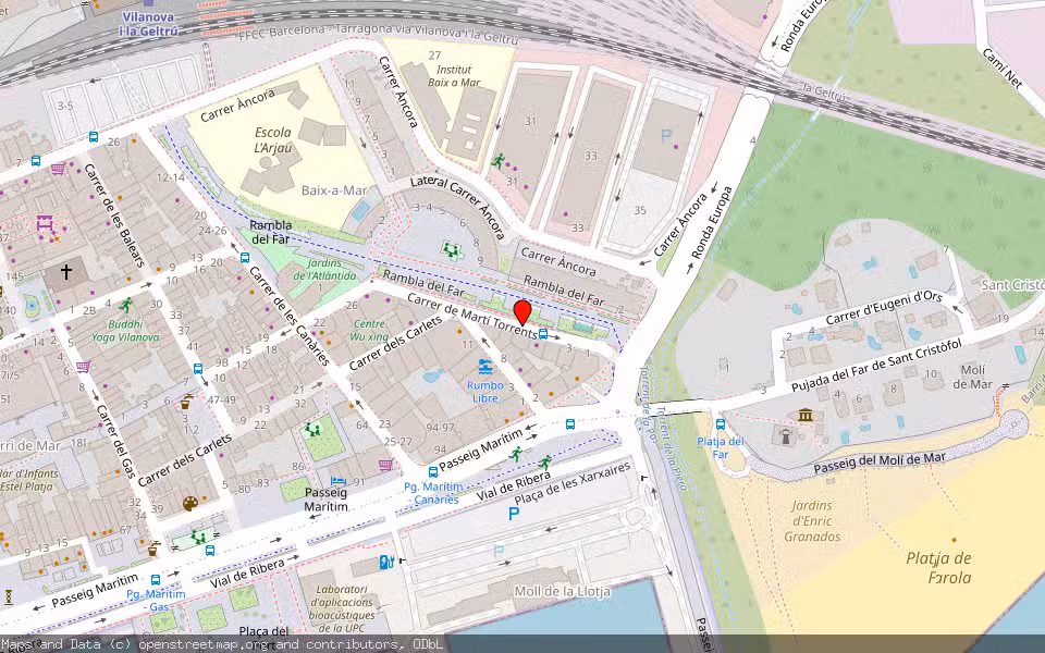 Mapa de Subasta Inmueble (Vivienda) en Vilanova I La Geltrú, Barcelona