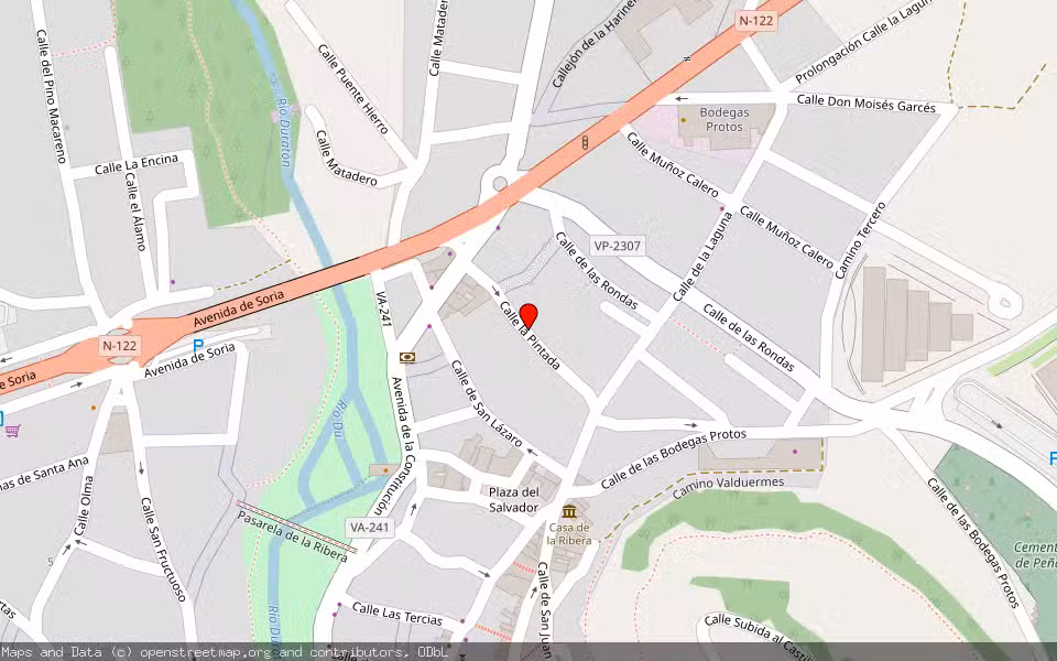 Mapa de Subasta Inmueble (Vivienda) en Peñafiel, Valladolid
