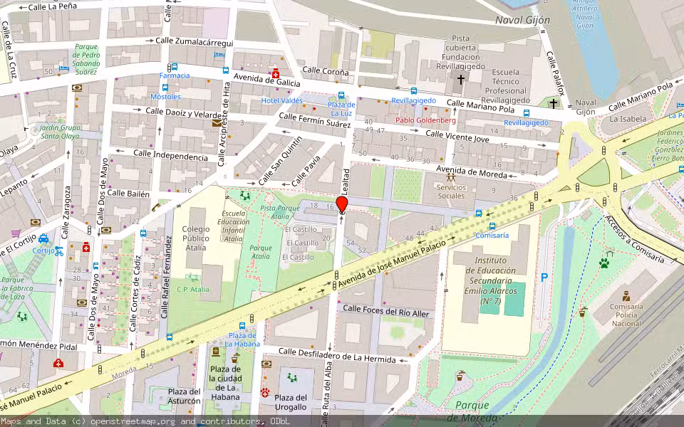 Mapa de Subasta Inmueble (Local comercial) en Gijon, Asturias