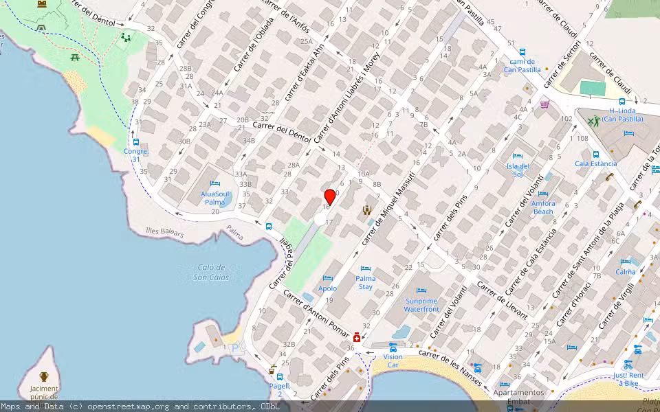 Mapa de Subasta Inmueble (Vivienda) en Palma De Mallorca, Illes Balears