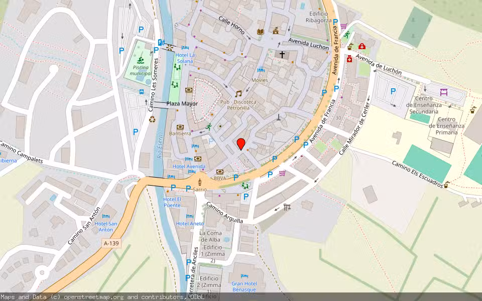 Mapa de Subasta Inmueble (Vivienda) en Benasque, Huesca