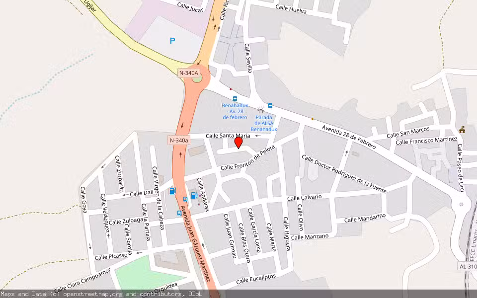 Mapa de Subasta Inmueble (Local comercial) en Benahadux, Almería