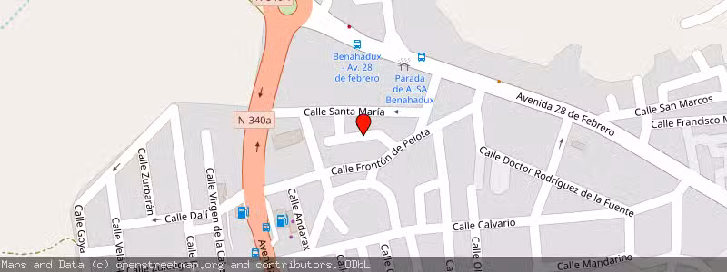 Mapa de Subasta de Inmueble (Local comercial) en Benahadux, Almería 