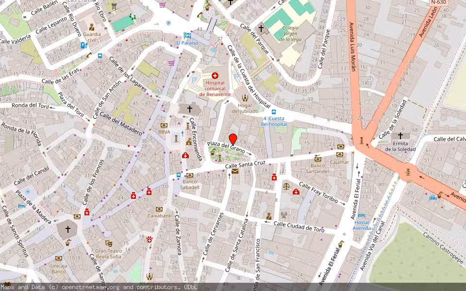 Mapa de Subasta Inmueble (Vivienda) en Benavente, Zamora