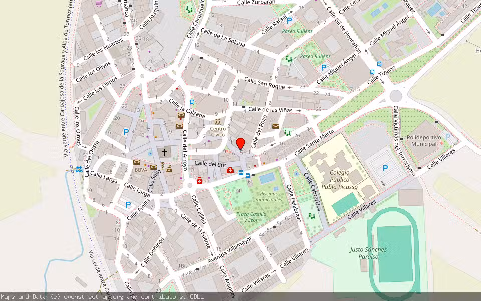 Mapa de Subasta Inmueble (Vivienda) en Carbajosa De La Sagrada, Salamanca