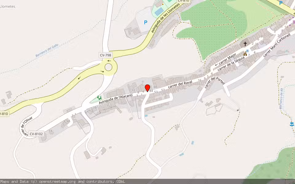 Mapa de Subasta Inmueble (Trastero) en Tibi, Alicante/Alacant