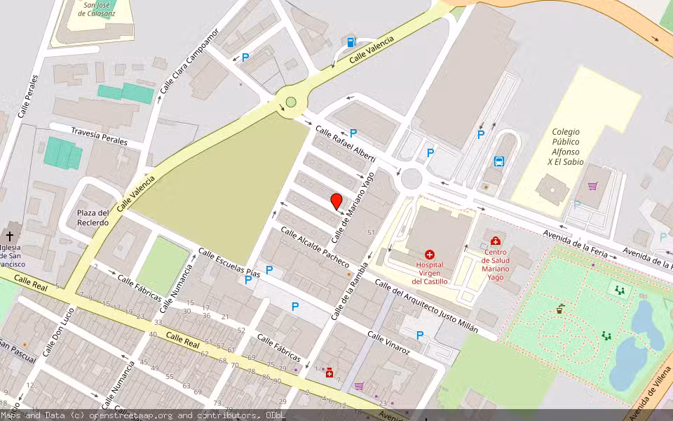 Mapa de Subasta Inmueble (Vivienda) en Yecla, Murcia