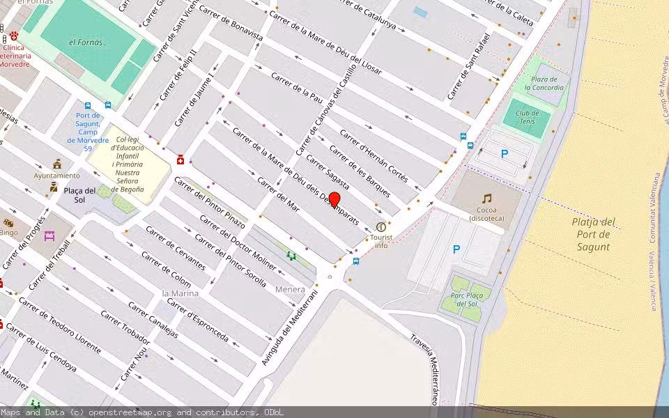 Mapa de Subasta Inmueble (Local comercial) en Sagunto-port, Valencia/València