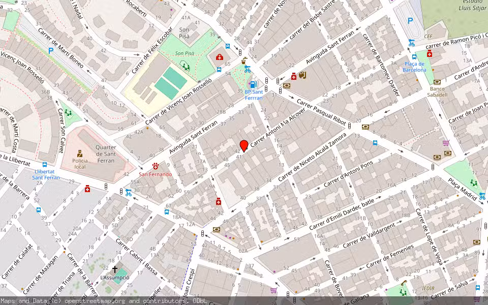 Mapa de Subasta Inmueble (Vivienda) en Palma, Illes Balears