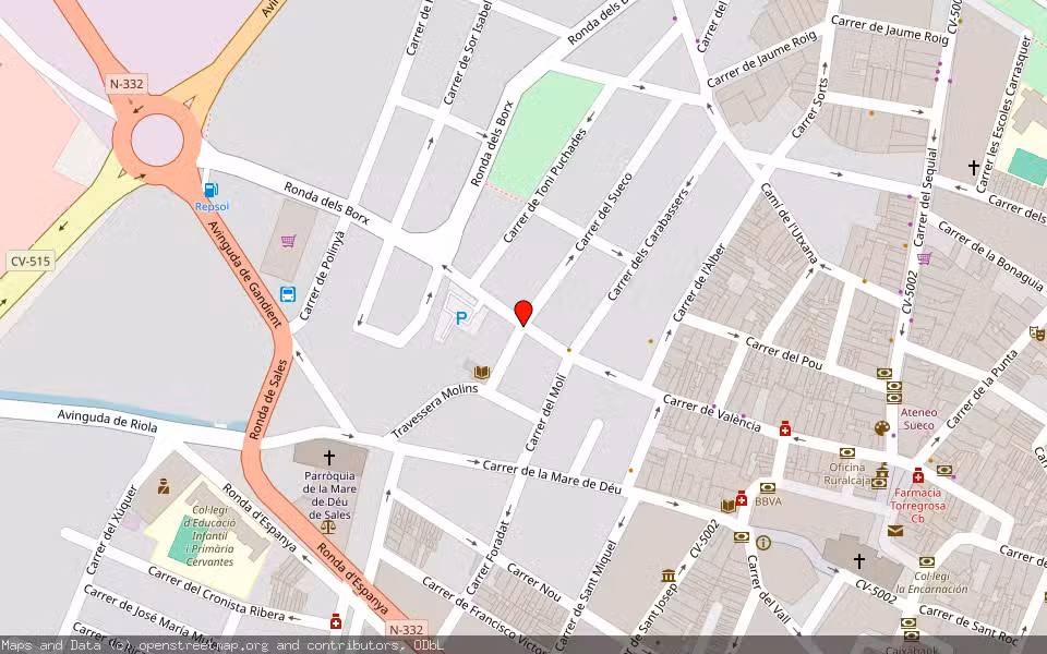 Mapa de Subasta Inmueble (Finca rústica) en Sueca, Valencia/València