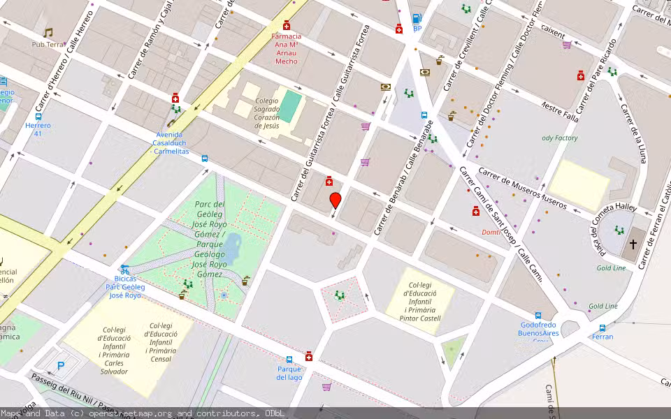 Mapa de Subasta Inmueble (Garaje) en Castellón De La Plana, Castellón/Castelló