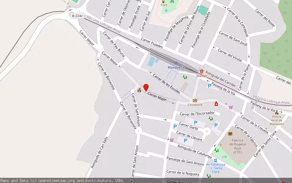 Mapa de Subasta Inmueble (Garaje) en Masquefa, Barcelona
