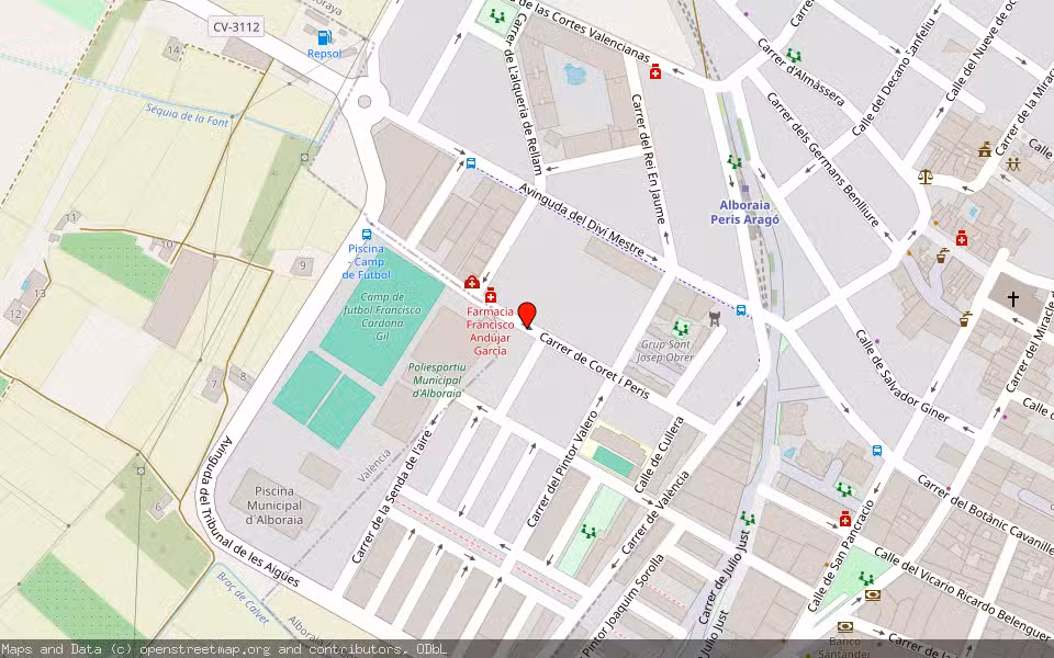 Mapa de Subasta Inmueble (Vivienda) en Alboraya, Valencia/València