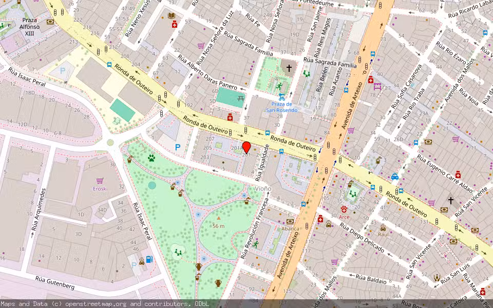 Mapa de Subasta Inmueble (Garaje) en A Coruña