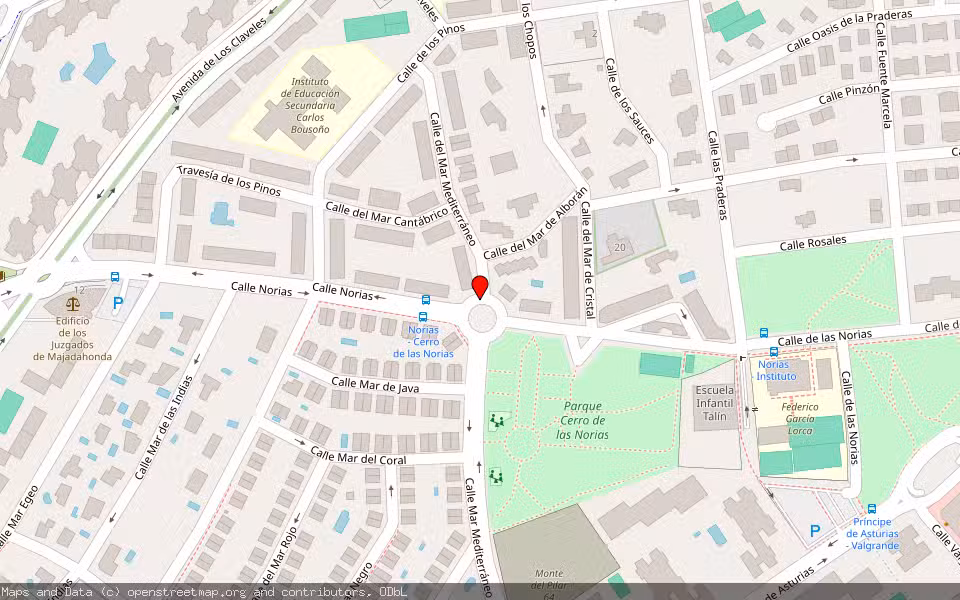 Mapa de Subasta Inmueble (Solar) en Majadahonda, Madrid