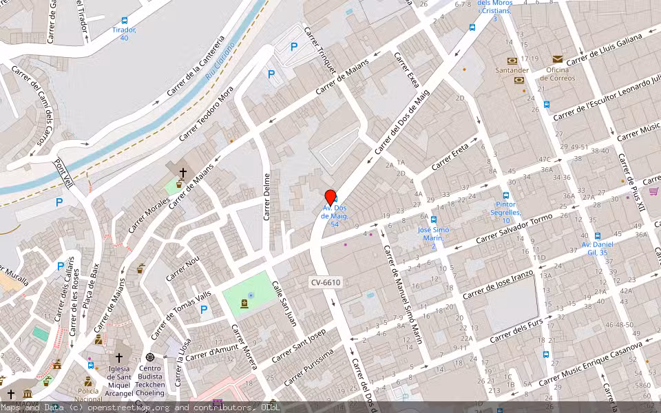Mapa de Subasta Inmueble (Local comercial) en Ontinyent, Valencia/València