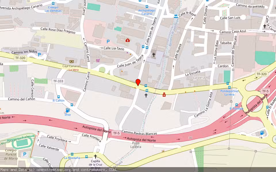 Mapa de Subasta Inmueble (Local comercial) en Puerto De La Cruz, Santa Cruz de Tenerife