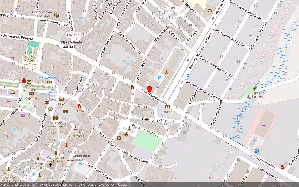Mapa de Subasta Inmueble (Local comercial) en Requena, Valencia/València