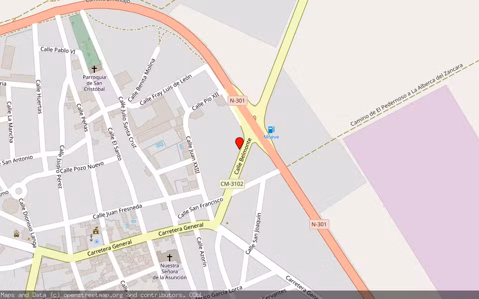 Mapa de Subasta Inmueble (Finca rústica) en El Pedernoso, Cuenca