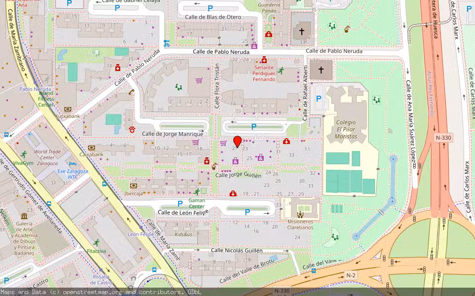 Mapa de Subasta Inmueble (Local comercial) en Zaragoza