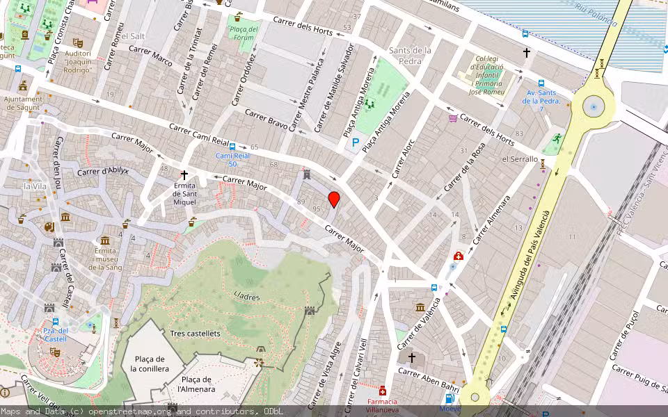 Mapa de Subasta Inmueble (Vivienda) en Sagunto, Valencia/València