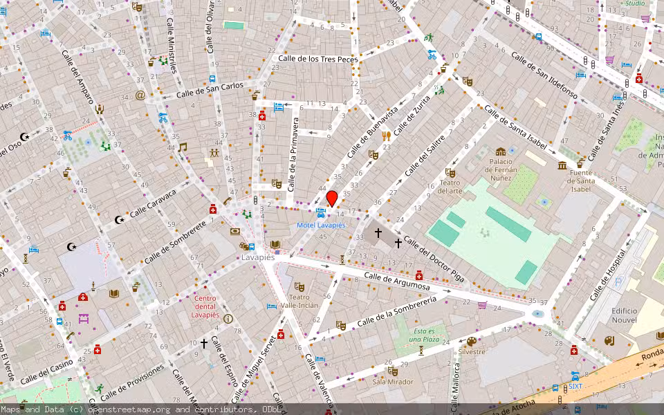 Mapa de Subasta Inmueble (Local comercial) en Madrid (centro), Madrid