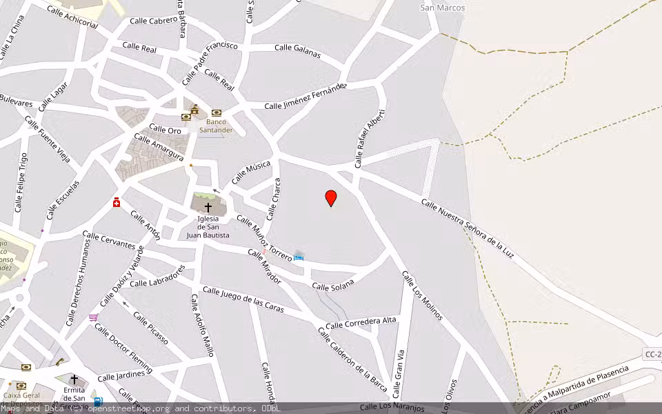 Mapa de Subasta Inmueble (Vivienda) en Malpartida De Plasencia, Cáceres