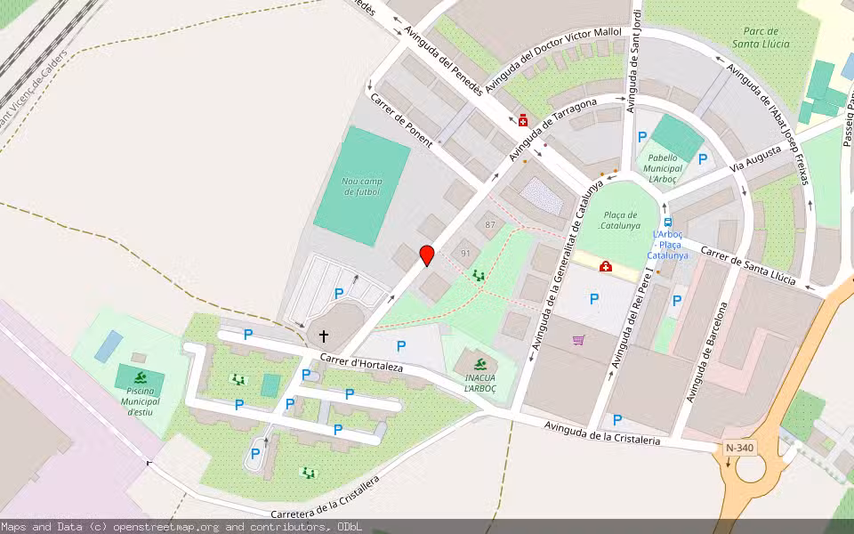 Mapa de Subasta Inmueble (Vivienda) en L’arboç, Tarragona