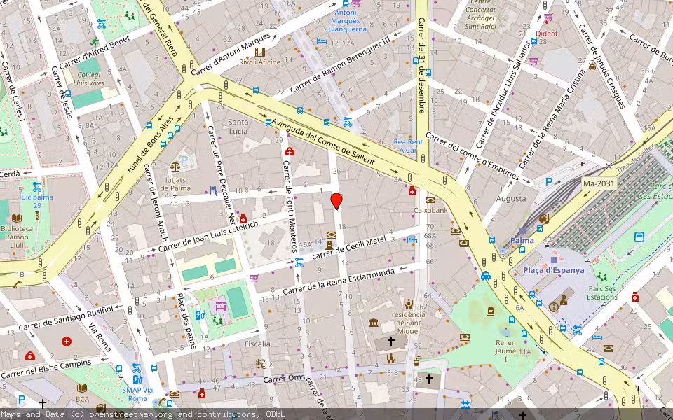 Mapa de Subasta Inmueble (Vivienda) en Palma, Illes Balears