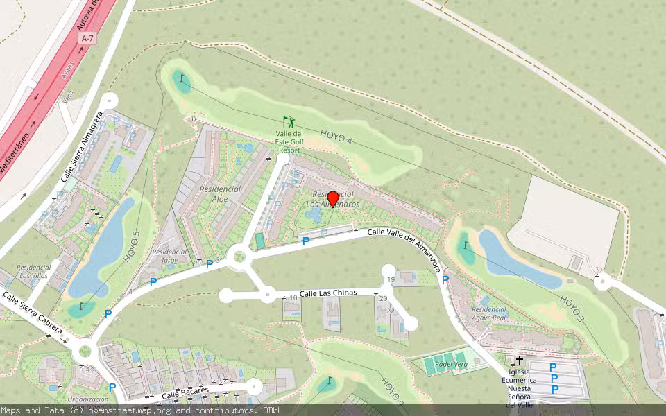 Mapa de Subasta Inmueble (Vivienda) en Vera, Almería