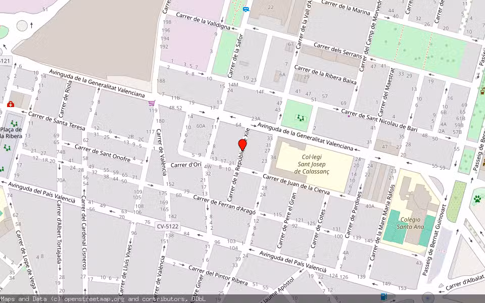Mapa de Subasta Inmueble (Vivienda) en Algemesí, Valencia/València