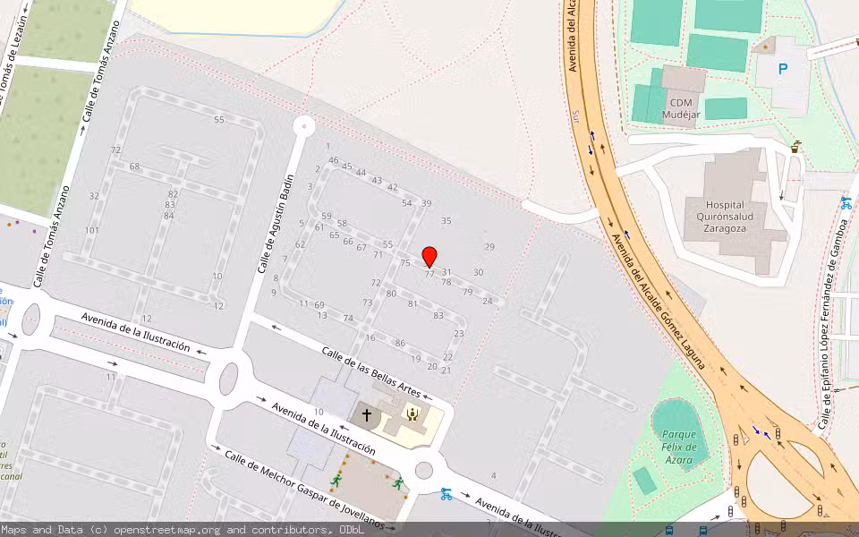 Mapa de Subasta Inmueble (Vivienda) en Zaragoza