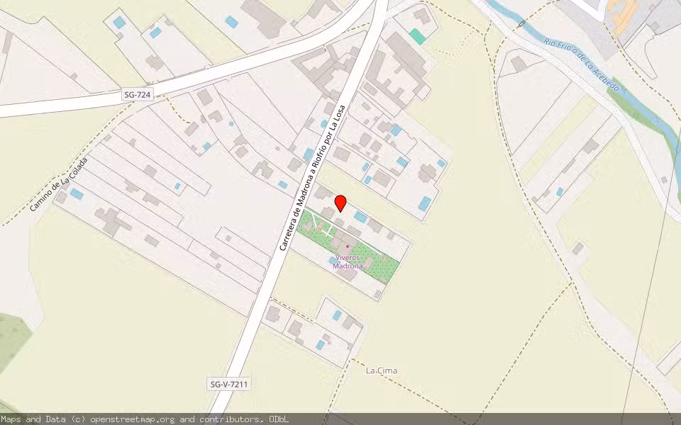 Mapa de Subasta Inmueble (Nave industrial) en Madrona, Segovia