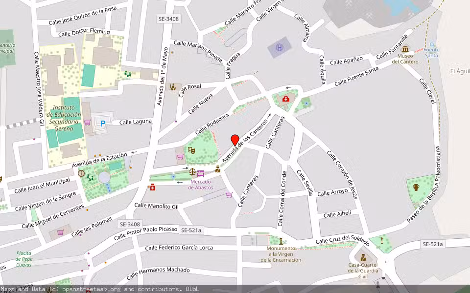 Mapa de Subasta Inmueble (Local comercial) en Gereba, Sevilla