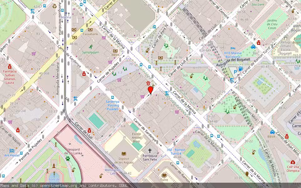 Mapa de Subasta Inmueble (Trastero) en Barcelona