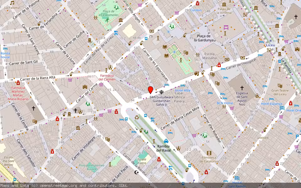 Mapa de Subasta Inmueble (Vivienda) en Barcelona