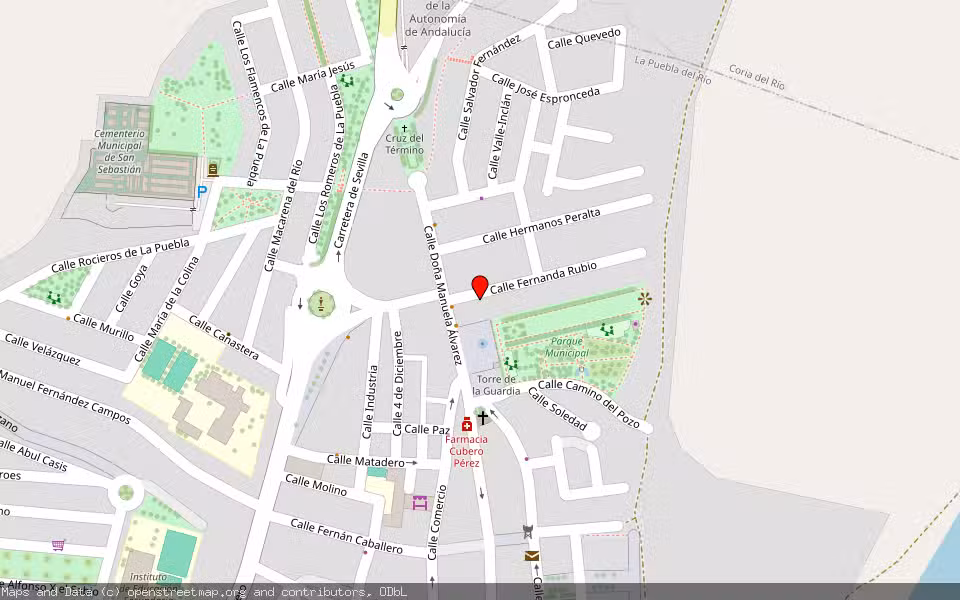 Mapa de Subasta Inmueble (Vivienda) en La Puebla Del Rio, Sevilla