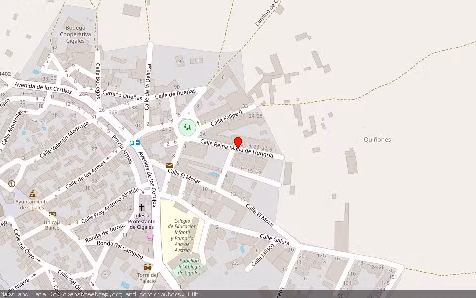 Mapa de Subasta Inmueble (Vivienda) en Cigales, Valladolid