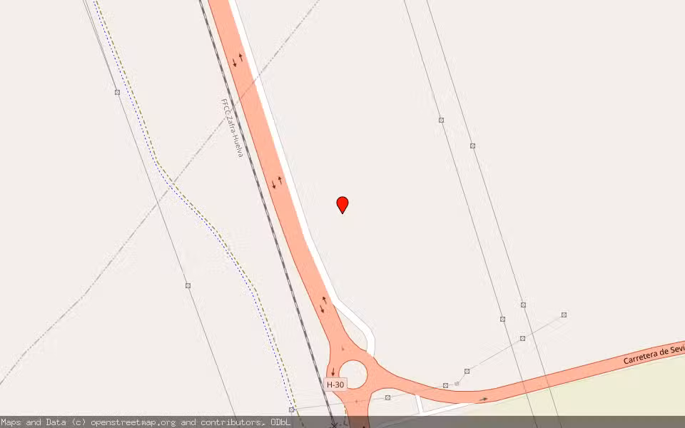 Mapa de Subasta Inmueble (Nave industrial) en Huelva