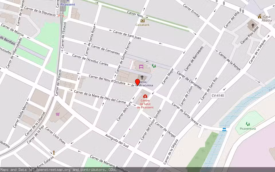Mapa de Subasta Inmueble (Vivienda) en Picassent, Valencia/València
