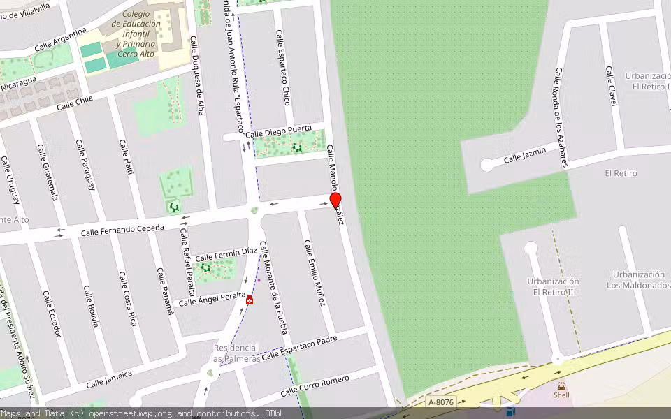Mapa de Subasta Inmueble (Vivienda) en Espartinas, Sevilla