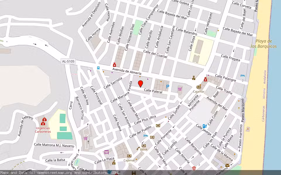 Mapa de Subasta Inmueble (Vivienda) en Carboneras, Almería